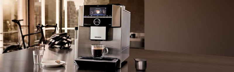 Siemens EQ.9 Plus Connect s500 TI9553X1RW – Machine à Café Automatique Connectée, Broyeur Céramique, 14 Recettes, Mode Barista, Inox