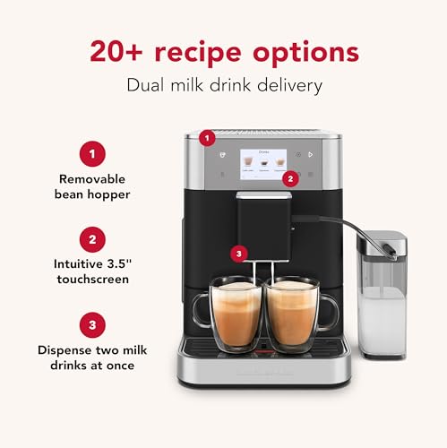 KitchenAid KF7 KES8557 – Machine à Expresso Automatique 2 Tasses, Fonte Noire