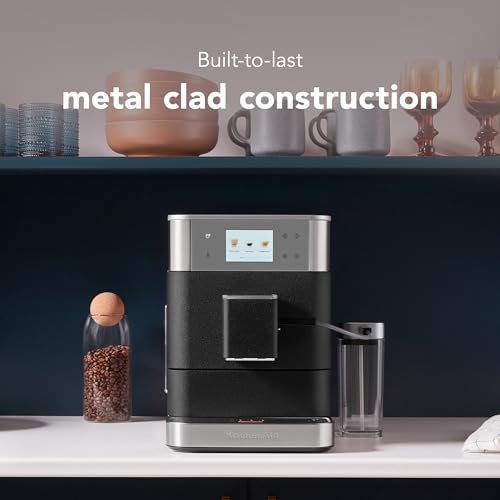 KitchenAid KF7 KES8557 – Machine à Expresso Automatique 2 Tasses, Fonte Noire