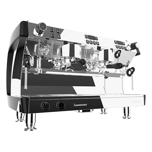 Cecotec Barista Mattina 2X – Machine à Café Expresso Professionnelle à Deux Groupes, Pré-Infusion, Pompe 9 Bars, Chaudière Triple, Affichage PID