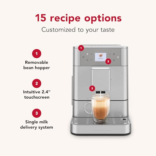 KitchenAid KF6 KES8556 – Machine à Expresso Automatique 2 Tasses, Acier Inoxydable