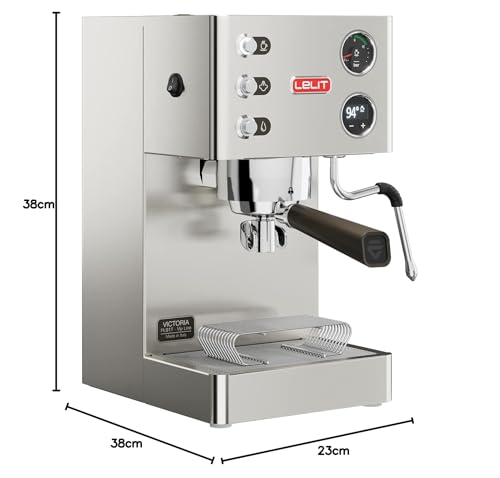 Lelit Victoria PL91T – Machine à Café Expresso avec Mousseur à Lait, Acier Inoxydable Brossé