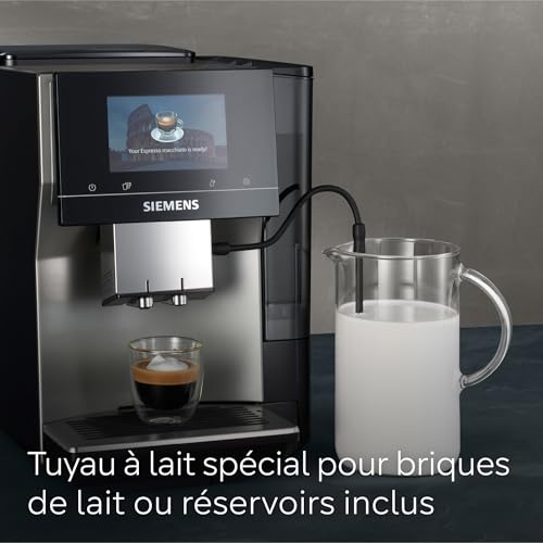 Siemens EQ700 TP715R01 Classic – Machine à Café à Grains Automatique avec Écran iSelect, Cold & Slow Brew, Cappuccinatore, Home Connect, Gris Anthracite