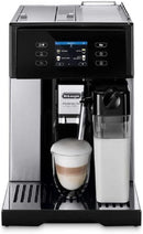 De'Longhi Perfecta Deluxe ESAM460.80.MB – Machine à Café Automatique avec LatteCrema, Fonction Cafetière, Écran Couleur, Acier Inoxydable/Noir