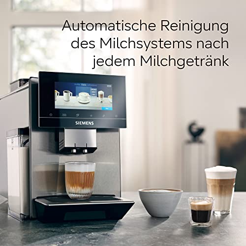 Siemens EQ900 TQ907D03 – Machine à Café Automatique avec Écran Tactile et Contrôle App, 2 Réservoirs, 1500 W