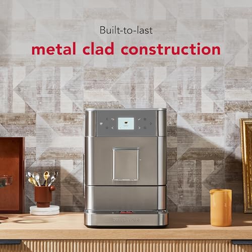 KitchenAid KF6 KES8556 – Machine à Expresso Automatique 2 Tasses, Acier Inoxydable