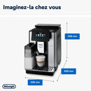 De'Longhi PrimaDonna Soul ECAM612.55.SB – Machine à Café à Grains Expresso & Cappuccino, Technologie Bean Adapt, Argent/Noir