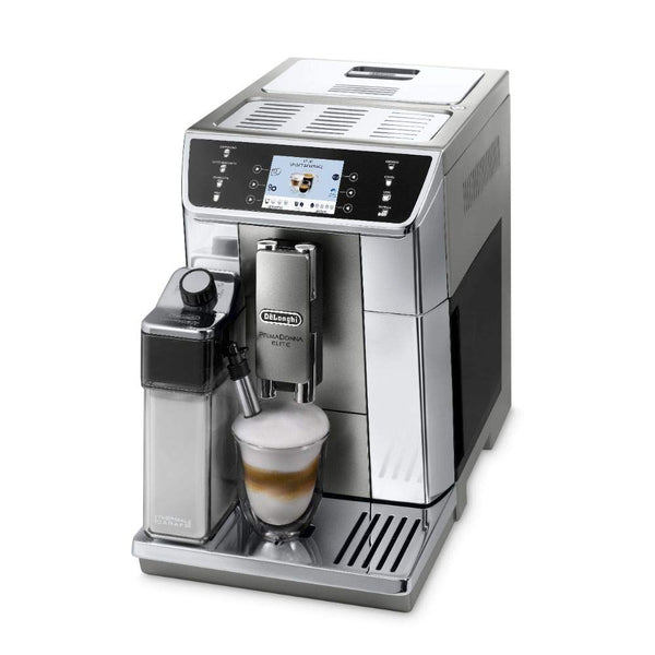 De'Longhi PrimaDonna Elite ECAM656.55.MS – Machine à Café Automatique avec Mousseur à Lait, Écran TFT, App Contrôle, 2 Tasses, Acier Inoxydable, Argent
