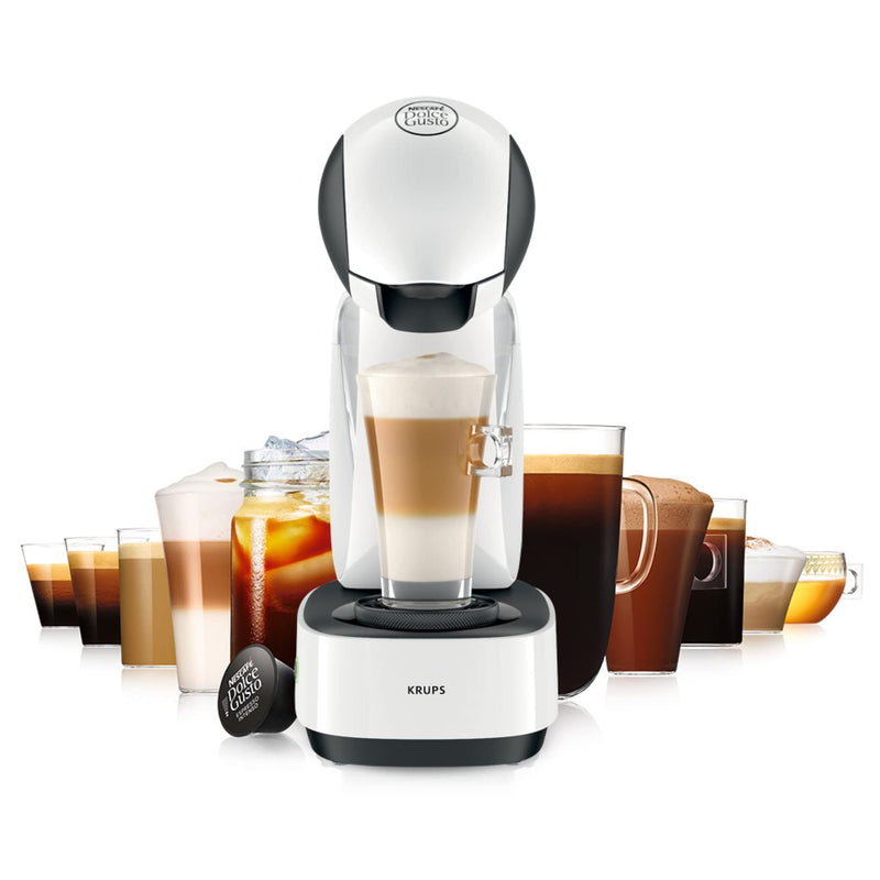 Krups Nescafé Dolce Gusto Infinissima YY3876FD – Machine à Café Capsules 15 Bars, Multi-Boissons Chaudes & Froides, Grand Réservoir, Mode Éco, Blanche