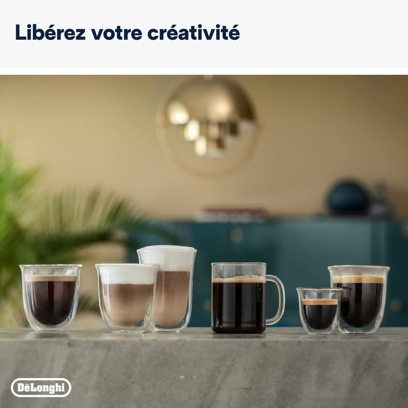 De'Longhi PrimaDonna Soul ECAM612.55.SB – Machine à Café à Grains Expresso & Cappuccino, Technologie Bean Adapt, Argent/Noir