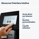 De'Longhi PrimaDonna Soul ECAM612.55.SB – Machine à Café à Grains Expresso & Cappuccino, Technologie Bean Adapt, Argent/Noir