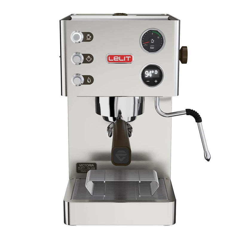 Lelit Victoria PL91T – Machine à Café Expresso avec Mousseur à Lait, Acier Inoxydable Brossé