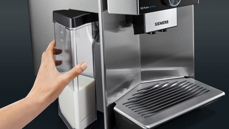 Siemens EQ.9 Plus Connect s500 TI9553X1RW – Machine à Café Automatique Connectée, Broyeur Céramique, 14 Recettes, Mode Barista, Inox