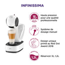 Krups Nescafé Dolce Gusto Infinissima YY3876FD – Machine à Café Capsules 15 Bars, Multi-Boissons Chaudes & Froides, Grand Réservoir, Mode Éco, Blanche