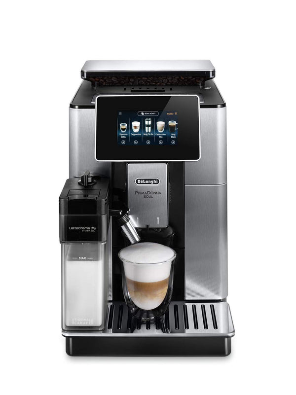 De'Longhi PrimaDonna Soul ECAM610.75.MB – Machine à Café Expresso & Cappuccino, Noir et Argenté