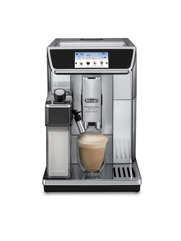 De'Longhi PrimaDonna Elite ECAM650.75.MS – Machine à Café à Grains Expresso & Cappuccino, 1450W, 2L, Métal