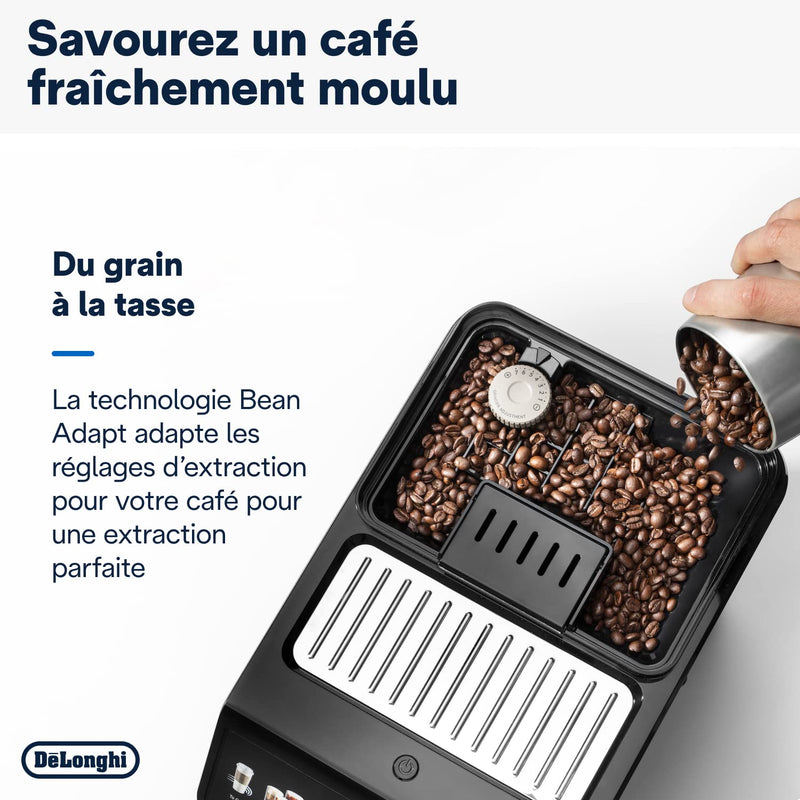 De'Longhi Eletta Explore ECAM452.67.G – Machine à Café Barista Automatique, Espresso & Cold Brew, LatteCrema Hot & Cool, Pot à Café Inclus, Gris Foncé