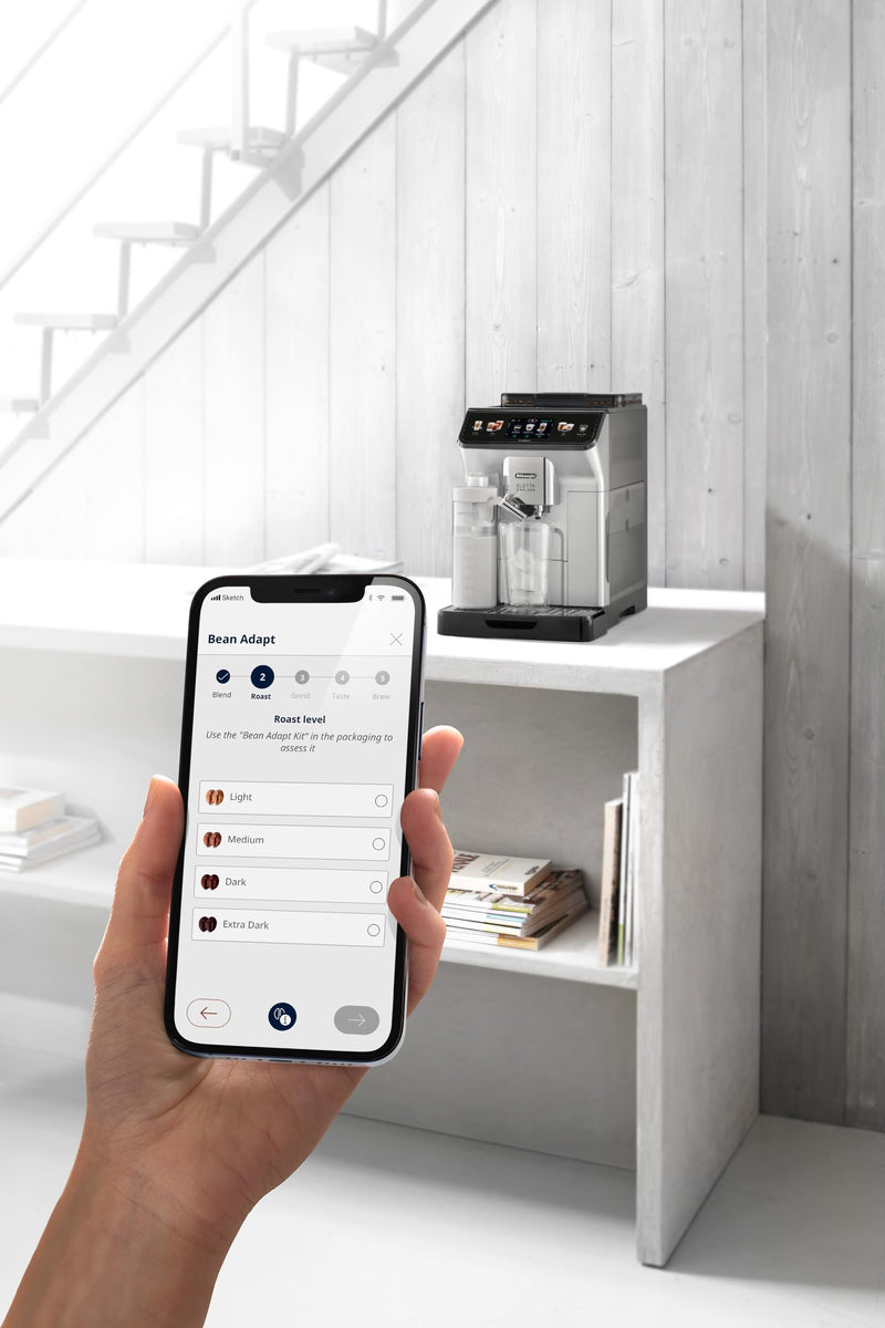 De'Longhi Eletta Explore ECAM450.65.S – Machine à Café Barista Automatique à Grains, Espresso & Cold Brew, LatteCrema, Écran Tactile, Argent