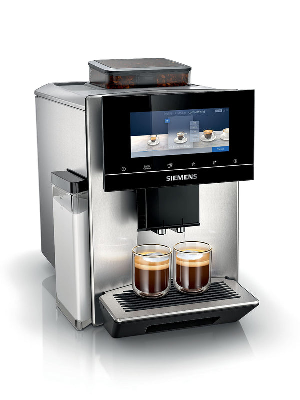 Siemens EQ900 TQ903D03 – Machine à Café Automatique avec Écran Tactile, AromaBoost, Mode Barista, Broyeur Premium, 1500W, Inox