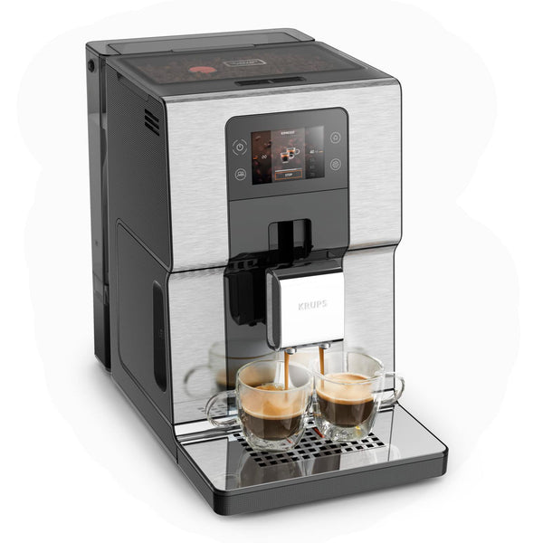 KRUPS EA876D10 – Machine à Café à Grains 15 Bars, 17 Boissons, One Touch Cappuccino, Écran Tactile, Noir