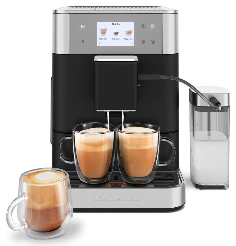 KitchenAid KF7 KES8557 – Machine à Expresso Automatique 2 Tasses, Fonte Noire