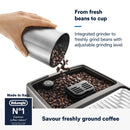 De'Longhi Dinamica Plus ECAM370.95.T – Machine à Café à Grains avec Mousseur à Lait, Cappuccino & Espresso, Écran TFT 3,5", Contrôle App, 1450W, Titan