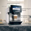 Siemens EQ900 TQ903D03 – Machine à Café Automatique avec Écran Tactile, AromaBoost, Mode Barista, Broyeur Premium, 1500W, Inox