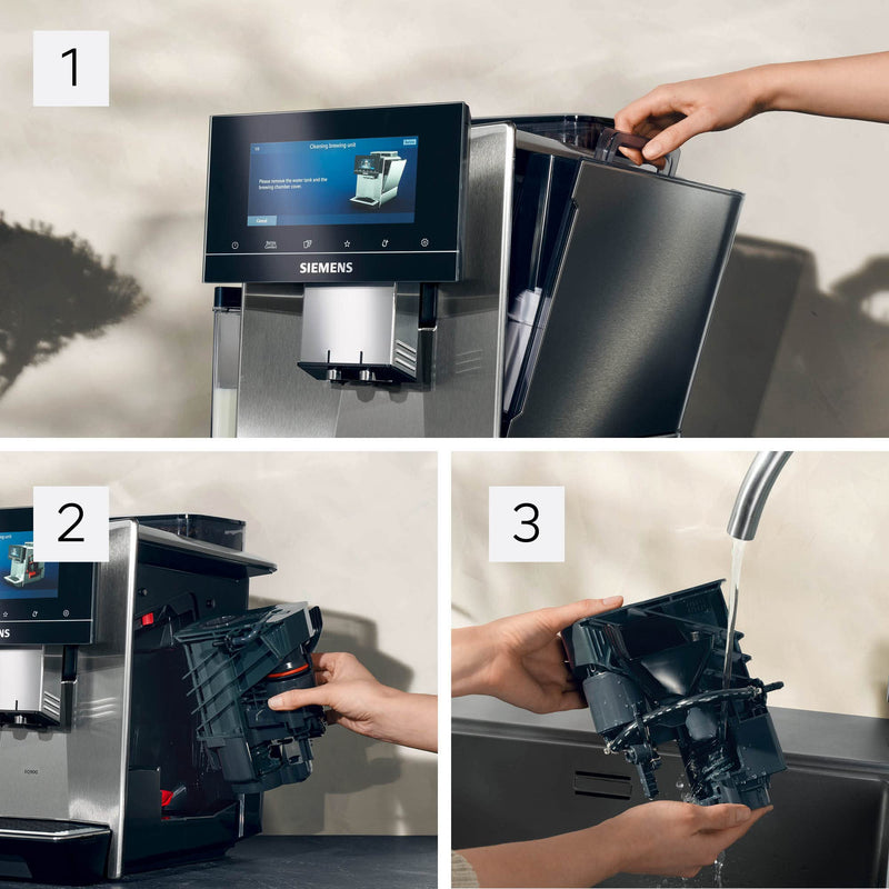 Siemens EQ900 TQ907D03 – Machine à Café Automatique avec Écran Tactile et Contrôle App, 2 Réservoirs, 1500 W