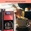 Klarstein – Machine à Café Automatique à Grains avec Broyeur 1000W, 10 Tasses, Minuterie et Filtre à Charbon Actif