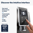 De'Longhi Dinamica Plus ECAM370.95.T – Machine à Café à Grains avec Mousseur à Lait, Cappuccino & Espresso, Écran TFT 3,5", Contrôle App, 1450W, Titan