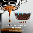 Cecotec Barista Mattina 2X – Machine à Café Expresso Professionnelle à Deux Groupes, Pré-Infusion, Pompe 9 Bars, Chaudière Triple, Affichage PID