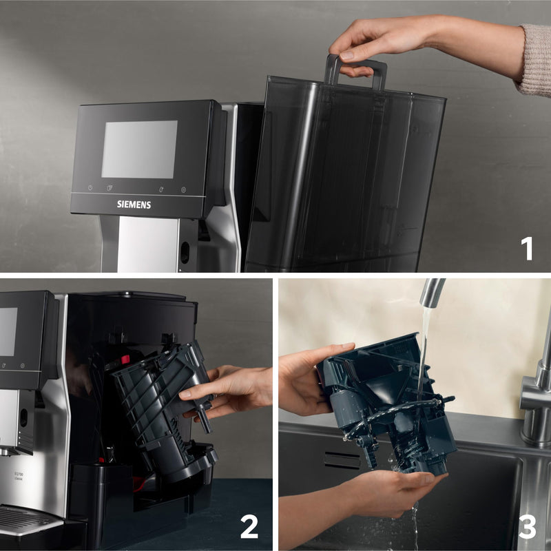 Siemens EQ700 TP715R01 Classic – Machine à Café à Grains Automatique avec Écran iSelect, Cold & Slow Brew, Cappuccinatore, Home Connect, Gris Anthracite