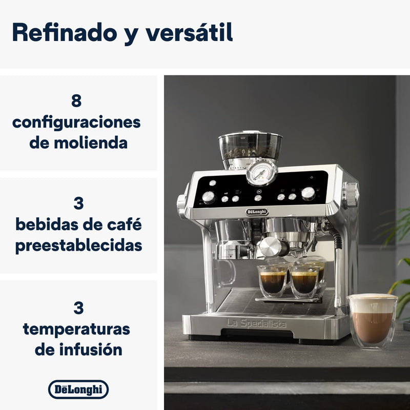 De'Longhi Specialista Prestigio EC9355.M – Machine à Café Expresso & Cappuccino à Grains, Métallique