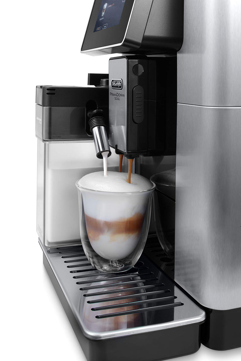 De'Longhi PrimaDonna Soul ECAM610.75.MB – Machine à Café Expresso & Cappuccino, Noir et Argenté
