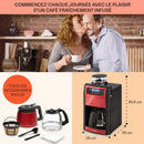 Klarstein – Machine à Café Automatique à Grains avec Broyeur 1000W, 10 Tasses, Minuterie et Filtre à Charbon Actif