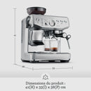 Sage The Barista Express Impress – Machine à Café Expresso avec Mousseur Manuel et Moulin Intégré, 25 Réglages, Sel Marin