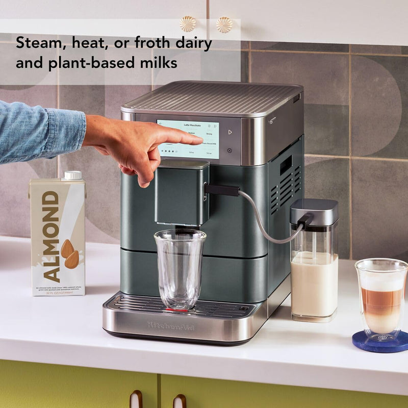 KitchenAid KF8 5KES8558EJP – Machine à Café à Grains Expresso & Cappuccino avec Broyeur, Technologie Thermocoil, Juniper