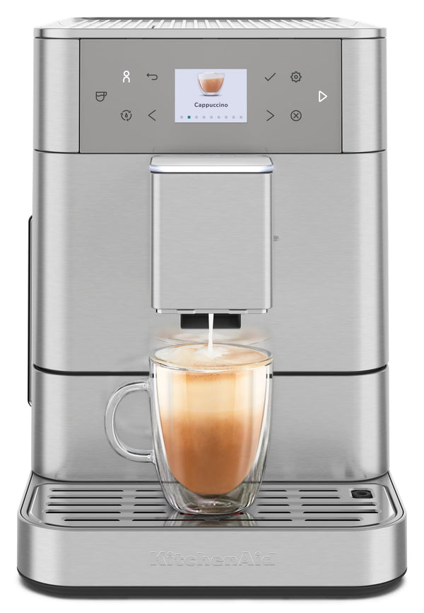 KitchenAid KF6 KES8556 – Machine à Expresso Automatique 2 Tasses, Acier Inoxydable