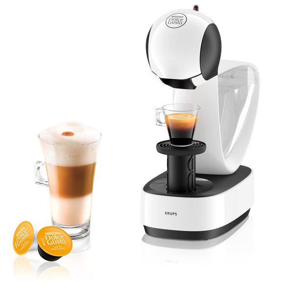 Krups Nescafé Dolce Gusto Infinissima YY3876FD – Machine à Café Capsules 15 Bars, Multi-Boissons Chaudes & Froides, Grand Réservoir, Mode Éco, Blanche