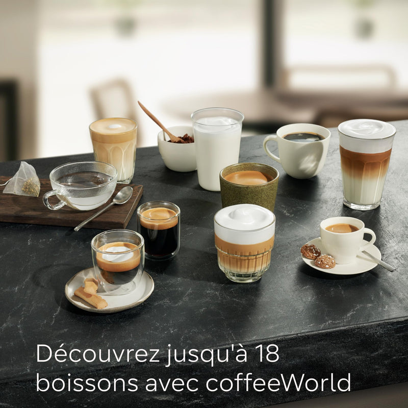 Siemens EQ500 TP516RX3 – Machine à Café Automatique avec Home Connect, AromaDouble Shot, AutoMilk Clean, Inox/Noir