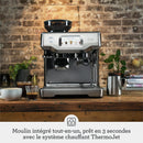 Sage The Barista Touch – Machine à Café Expresso avec Mousseur à Lait Automatique, Moulin Intégré, Écran Tactile, 5 Programmes, Acier Inoxydable Brossé