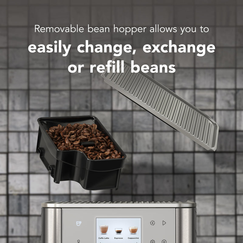 KitchenAid KF7 KES8557 – Machine à Expresso Automatique 2 Tasses, Acier Inoxydable