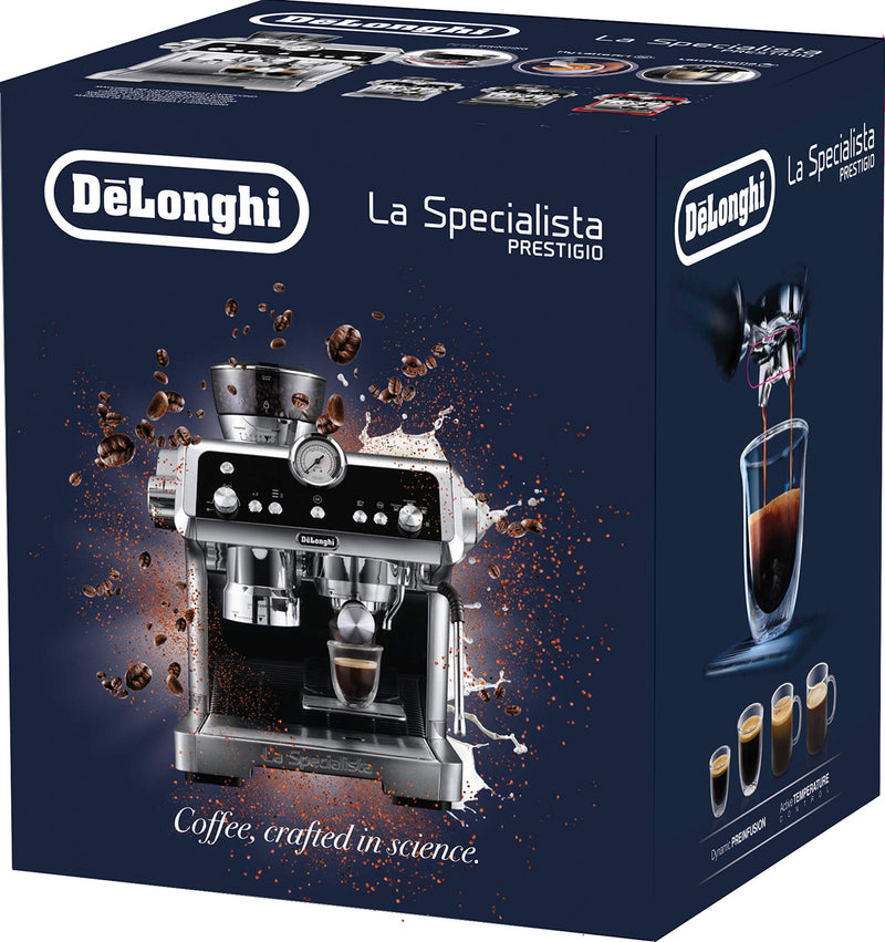 De'Longhi Specialista Prestigio EC9355.M – Machine à Café Expresso & Cappuccino à Grains, Métallique