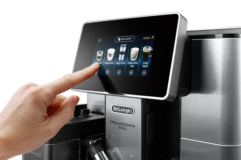 De'Longhi PrimaDonna Soul ECAM610.75.MB – Machine à Café Expresso & Cappuccino, Noir et Argenté