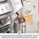 Sage The Barista Touch Impress – Machine à Café Automatique avec Mousseur de Lait et Moulin Intégré, 8 Programmes, Truffe Noire