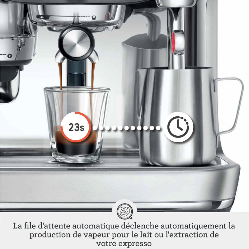 Sage The Oracle Jet – Machine Expresso à Porte-Filtre avec Moulin Intégré, Mousseur à Lait Manuel & Automatique, 1600W, 14 Programmes, Acier Inoxydable