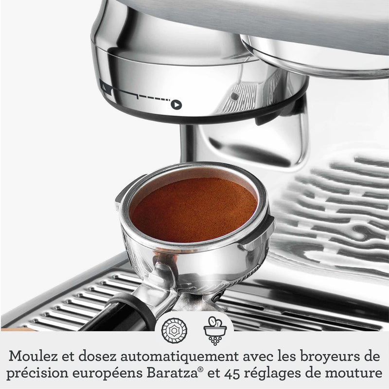 Sage The Oracle Jet – Machine Expresso à Porte-Filtre avec Moulin Intégré et Mousseur à Lait, 1600W, 14 Programmes, Truffe Noire